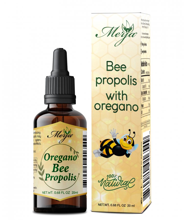 Bee Propolis with Oregano For Adults - Natural Immune Support & Sore Throat Relief - Cough & Cold Natural Relief 