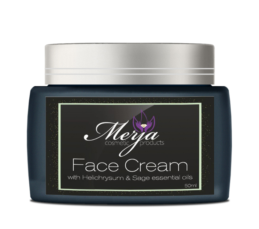 Face Cream with Helichrysum & Sage & Aloe - Anti-wrinkle & Tone refining & Moisturizing - Day and Night Use 