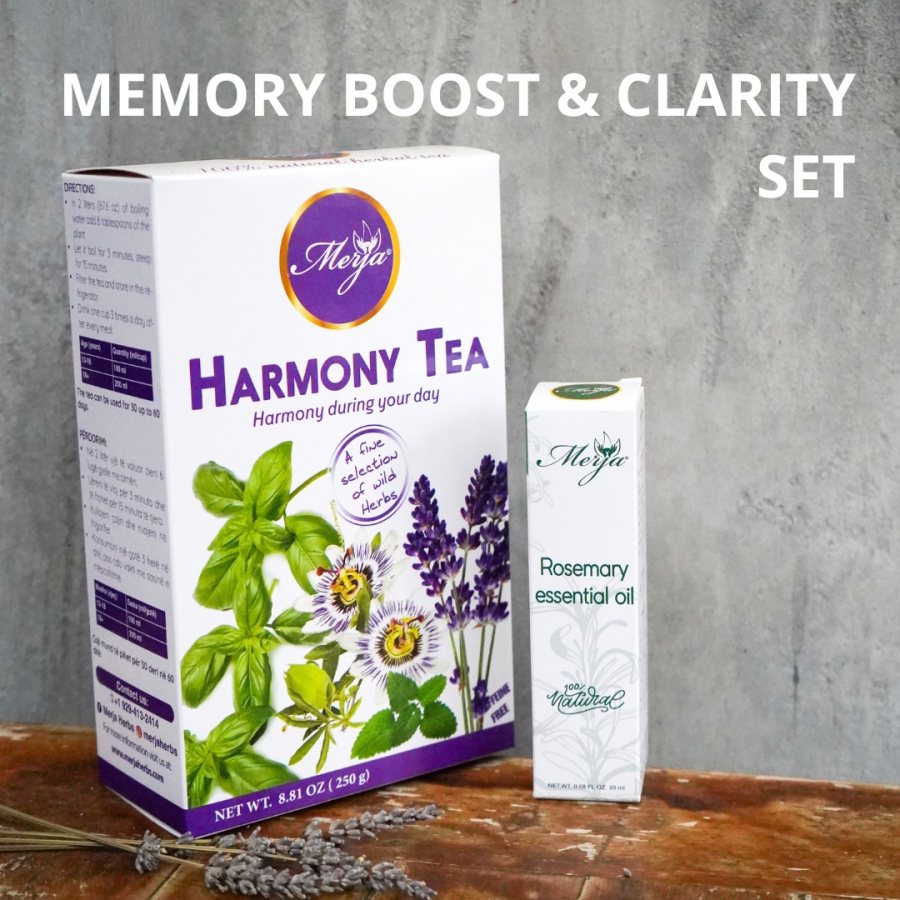 Memory Boost & Clarity Set ~ Harmony Tea & Rosemary Oil