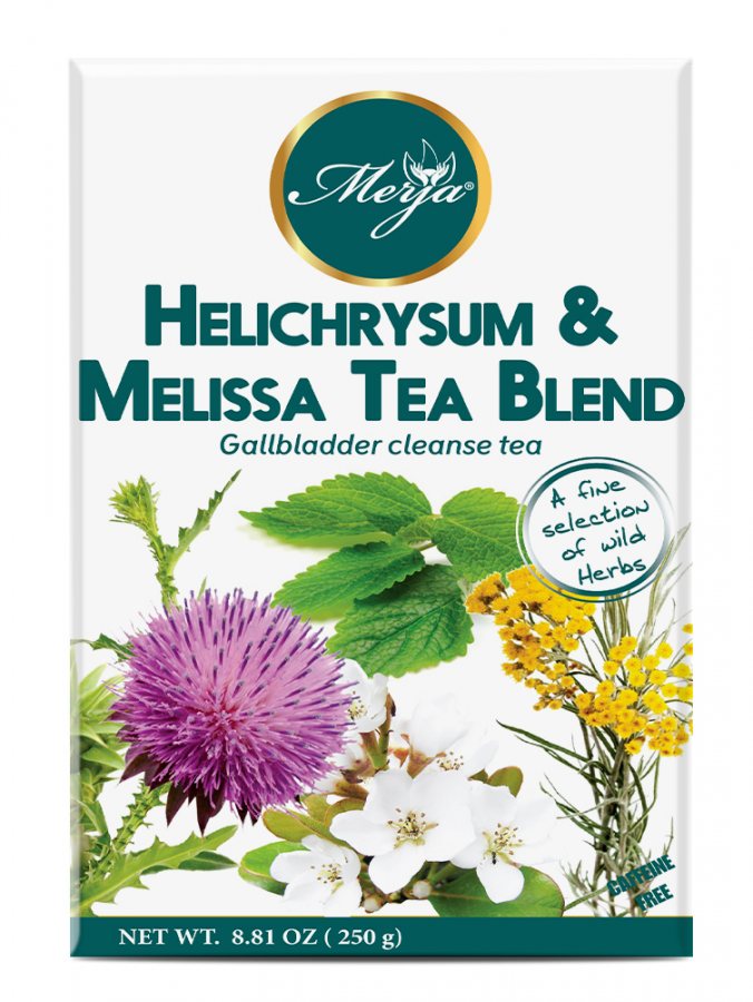 Helichrysum & Melissa Tea - Tea for Gall bladder Support & Cleanse - Stones & Infections Cleanse - Caffeine Free 