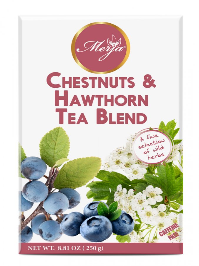 Chestnuts & Hawthorn Tea - Tea for Varicose Vein Support & Pain Relief - Caffeine Free 