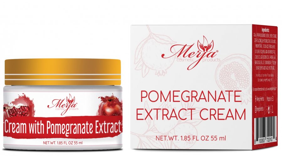 Face Cream with Pomegranate, Aloe & Collagen - Day and Night Use - Light & Deep Moisturizing & Lifting, Enhances Skin Tone & Elasticity