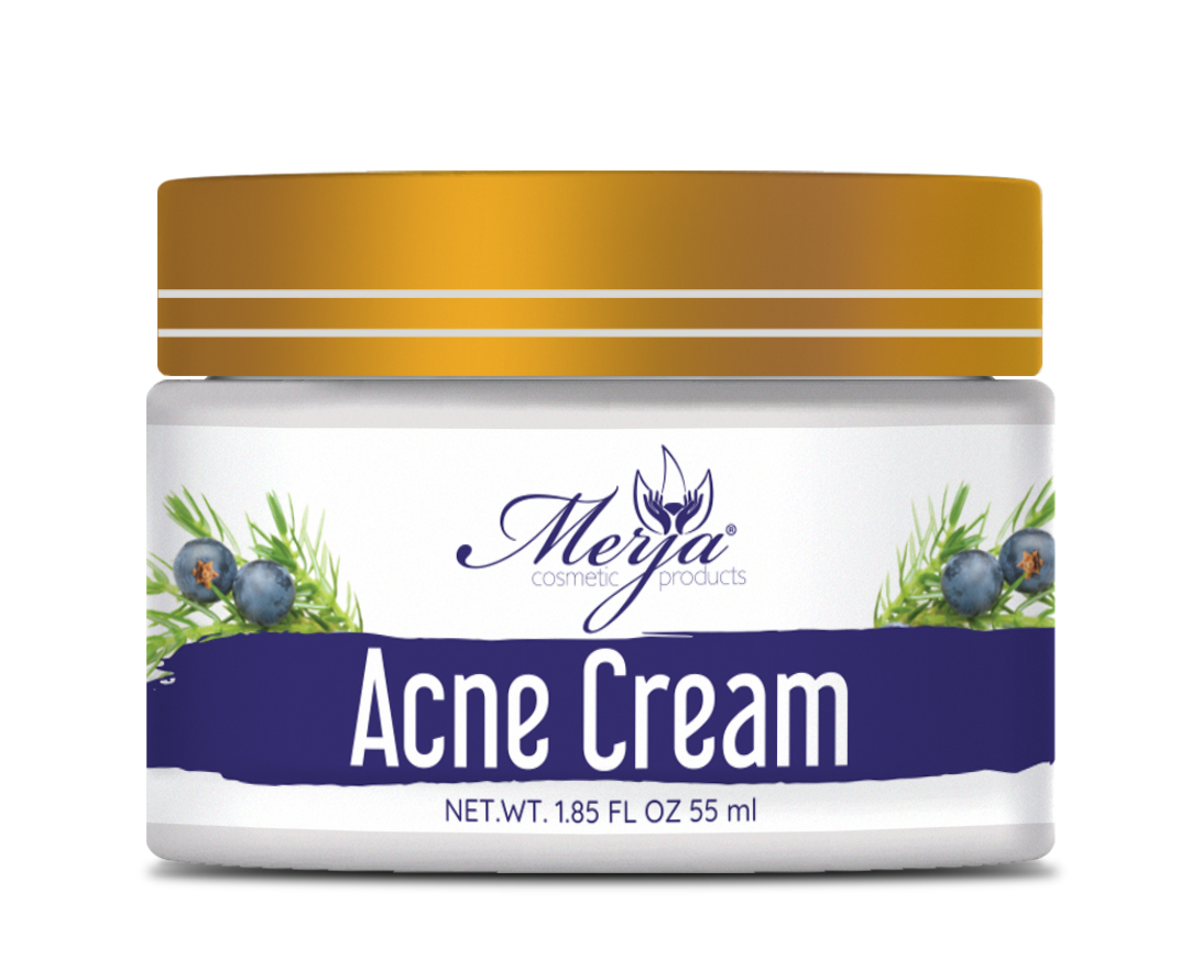 Natural Anti Acne Face Hydrating Cream with Helichrysum, Sage, Green tea, Lavender - Anti Acne & Oil control & Hydrating