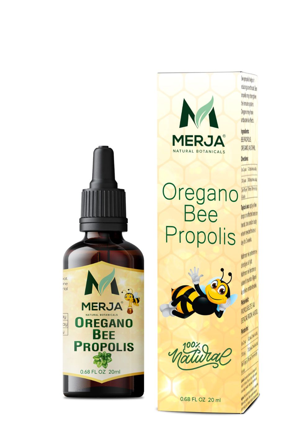 Bee Propolis with Oregano For Adults - Natural Immune Support & Sore Throat Relief - Cough & Cold Natural Relief 